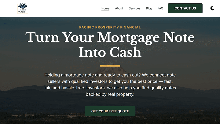 Homepage — hero and value proposition